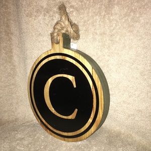 Wall hanging wooden Plaque 
Letter C
